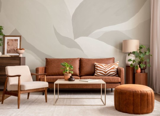 Hovia AB0267NE04W Flow Beige - mural w abstrakcyjny wzór