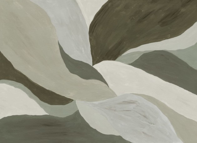 Hovia AB0268GR04W Flow Green - mural w abstrakcyjny wzór