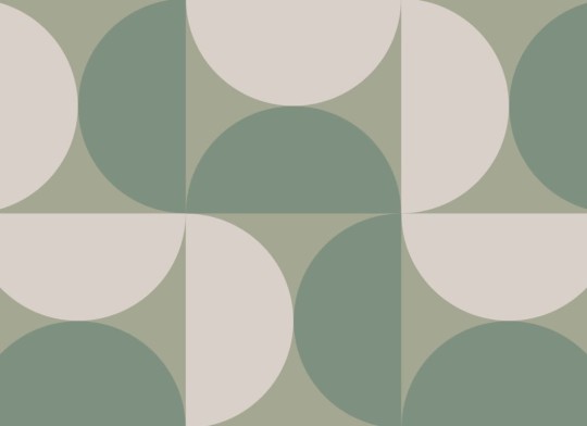 Hovia GE0165GR40W Aalto Green - mural w geometryczny wzór retro