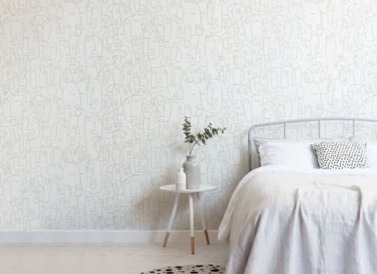 Hovia AB0031GR03W Doodle Sage - mural w abstrakcyjne twarze