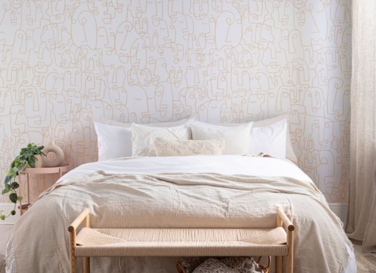 Hovia AB0036NE03W Doodle Nude - mural w abstrakcyjne twarze