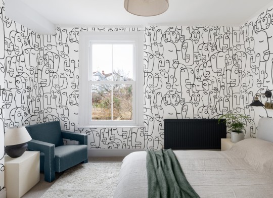 Hovia AB0043BW03W Doodle - mural w abstrakcyjne twarze