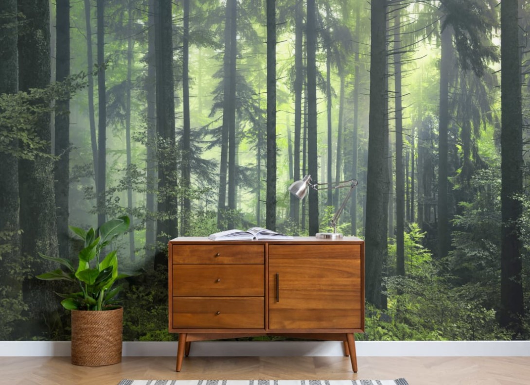 Hovia FO0042GR30W Verde - mural w realistyczny las