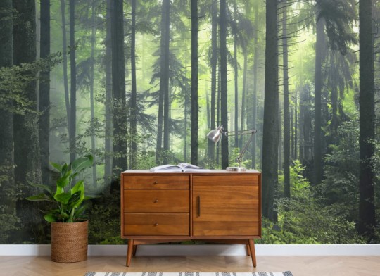 Hovia FO0042GR30W Verde - mural w realistyczny las