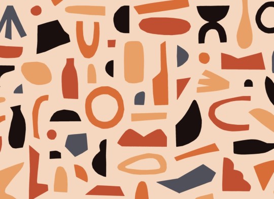 Hovia AB0011OR03W Forme Orange - mural w abstrakcyjny wzór