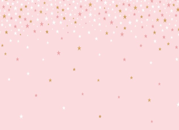 Hovia NS0005PI02W Star Fall Pink - mural dla dzieci w gwiazdy