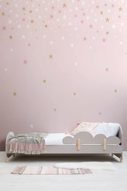Hovia NS0005PI02W Star Fall Pink - mural dla dzieci w gwiazdy
