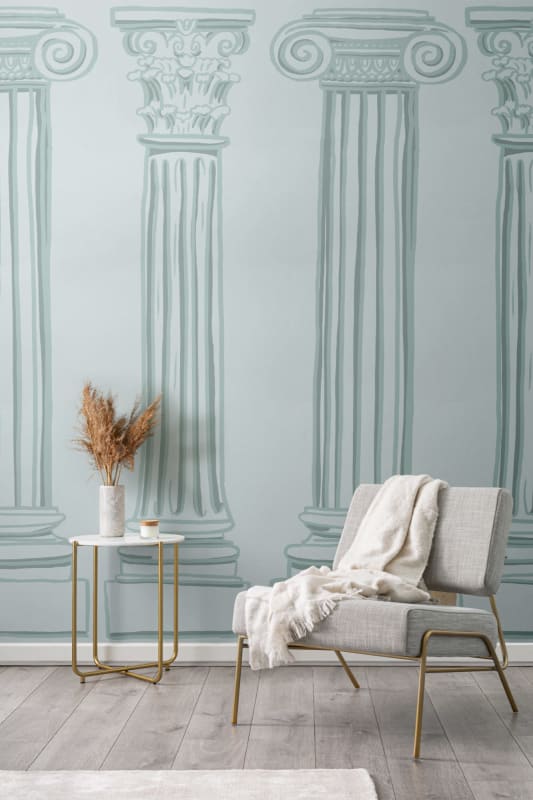 Hovia AC0002GR03W Agora Green - mural w greckie kolumny