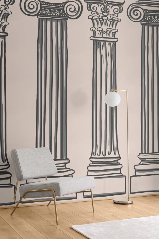 Hovia AC0003BW03W Agora Black - mural w greckie kolumny