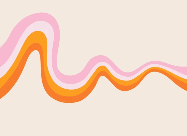 Hovia CO0009OR06W Groove Bright - mural w retro fale