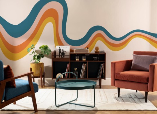 Hovia CO0010MU06W Groove - mural w retro fale