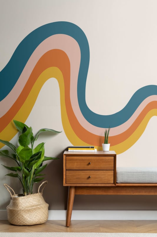 Hovia CO0010MU06W Groove - mural w retro fale