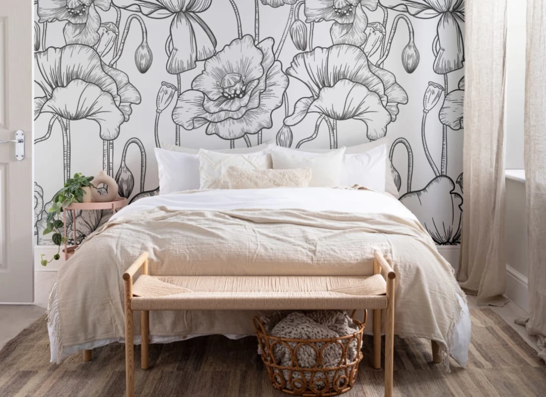 Hovia FL5009BW30W Gardenia - mural w maki