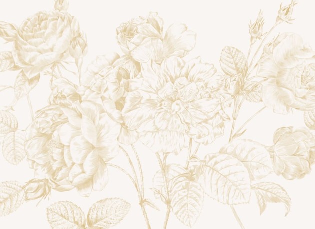 Hovia FL0108YE03W Flourish Yellow - mural w róże