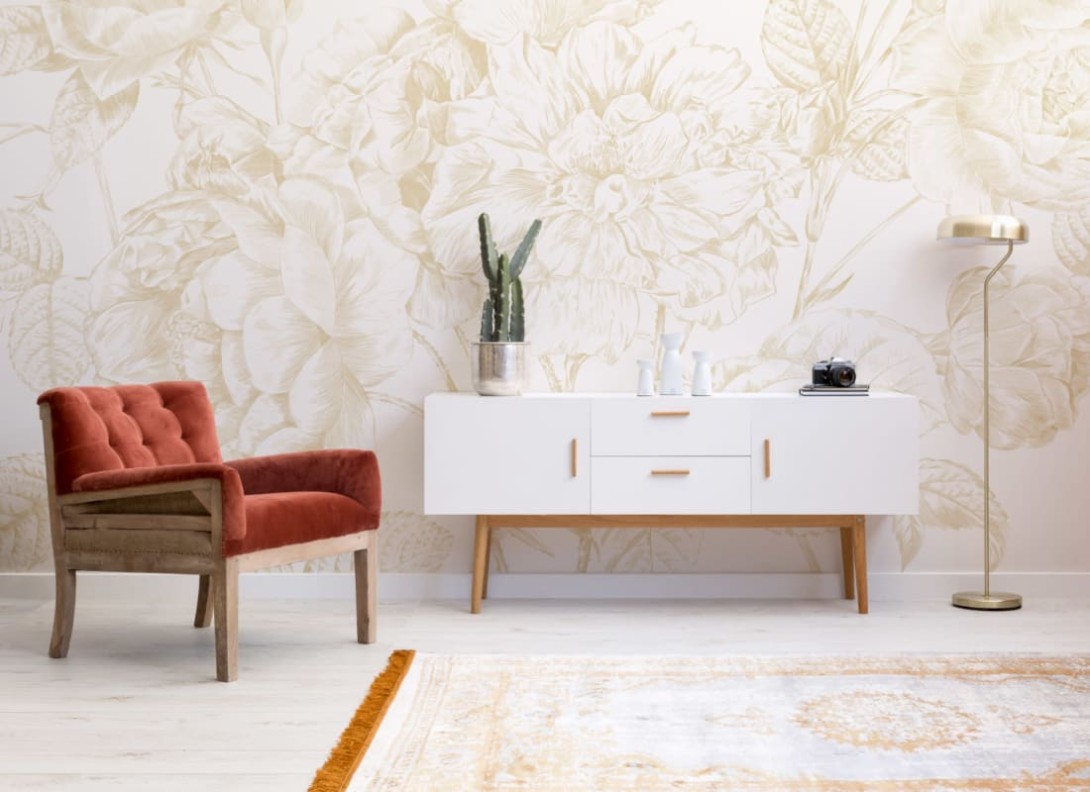 Hovia FL0108YE03W Flourish Yellow - mural w róże