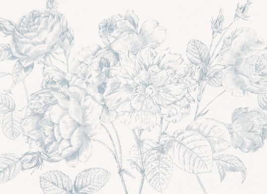 Hovia FL0107BU03W Flourish Blue - mural w róże