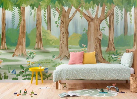 Hovia FO0115MU07W Fuzzlehog Forest - mural dla dzieci w leśny pejzaż
