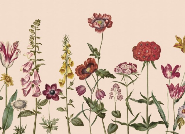 Hovia FL0259MU03W Prairie Beige - mural w polne kwiaty