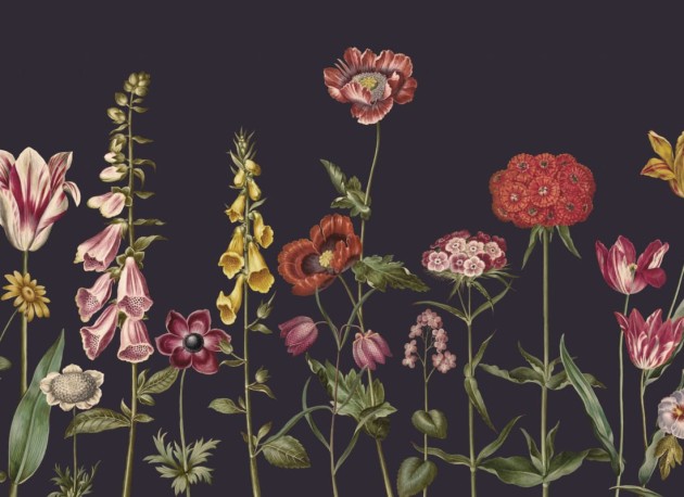 Hovia FL0260DA03W Prairie Dark - mural w polne kwiaty