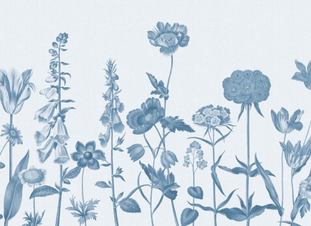 Hovia FL0261BU03W Prairie Blue - mural w polne kwiaty