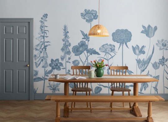 Hovia FL0261BU03W Prairie Blue - mural w polne kwiaty