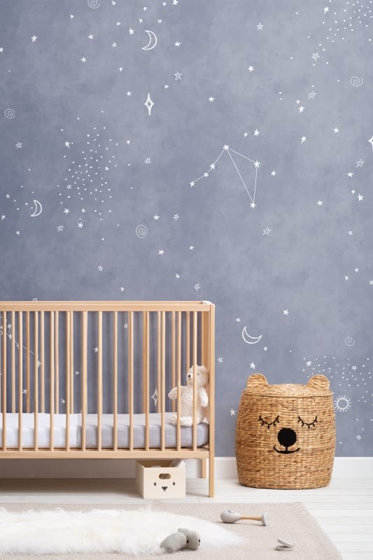 Hovia SG0506BU03W Celestial Navy - mural w gwiazdy