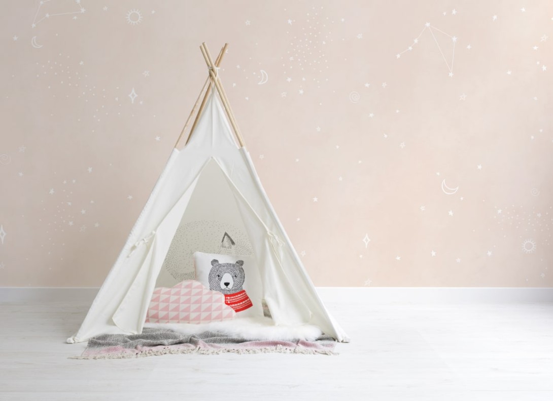 Hovia SG0508PI03W Celestial Pink - mural w gwiazdy