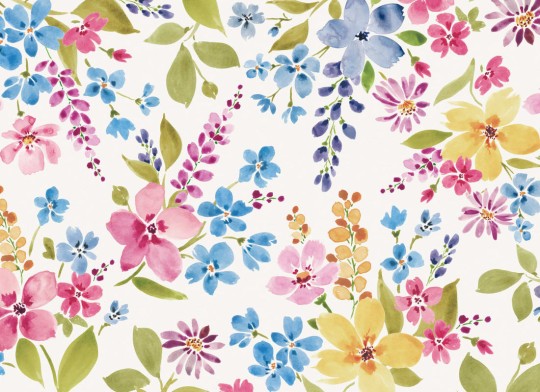 Hovia FL0138MU07W Blooming - mural w akwarelowe kwiaty