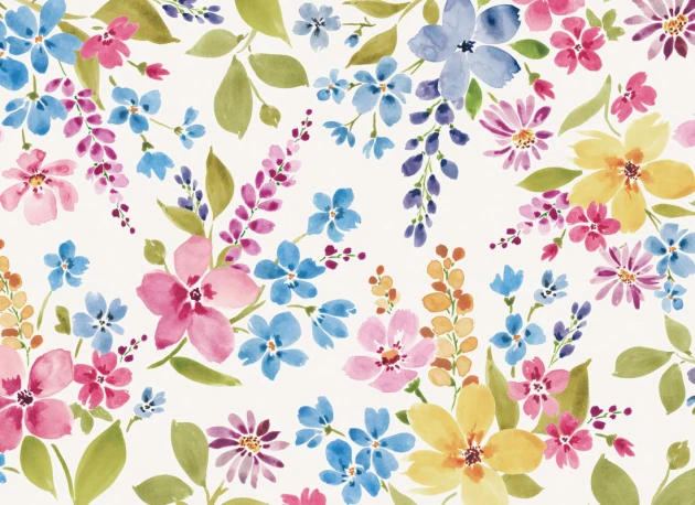 Hovia FL0138MU07W Blooming - mural w akwarelowe kwiaty
