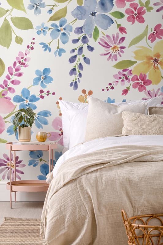 Hovia FL0138MU07W Blooming - mural w akwarelowe kwiaty