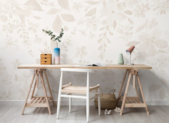 Hovia FL0140NE07W Blooming Neutral - mural w akwarelowe kwiaty