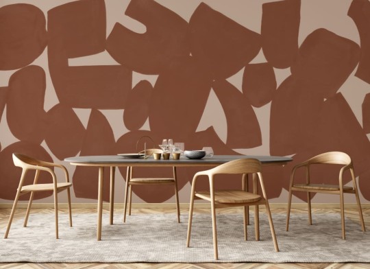 Hovia AB0445OR03W Wabi Terracotta - mural w abstrakcyjne kształty