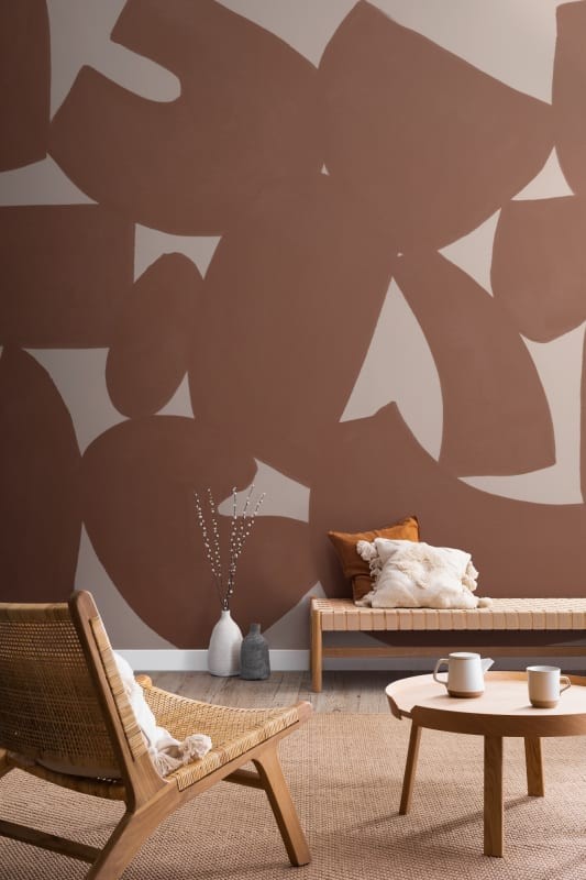 Hovia AB0445OR03W Wabi Terracotta - mural w abstrakcyjne kształty