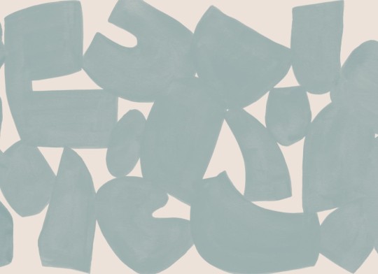 Hovia AB0447BU03W Wabi Blue - mural w abstrakcyjne kształty