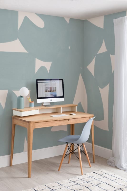 Hovia AB0447BU03W Wabi Blue - mural w abstrakcyjne kształty