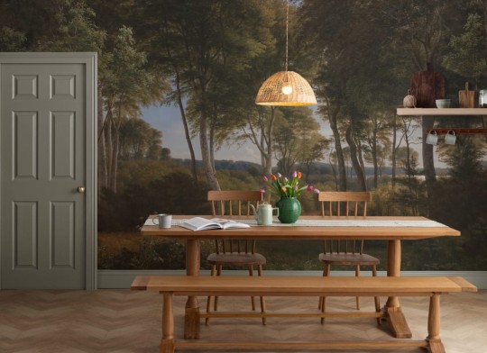 Hovia FO0368GR04W Delhoved Forest Dark - mural w leśny pejzaż