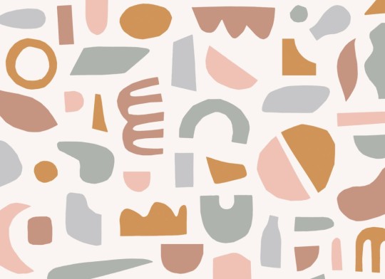 Hovia AB0013PA03W Cutout Pastel - mural w abstrakcyjny wzór