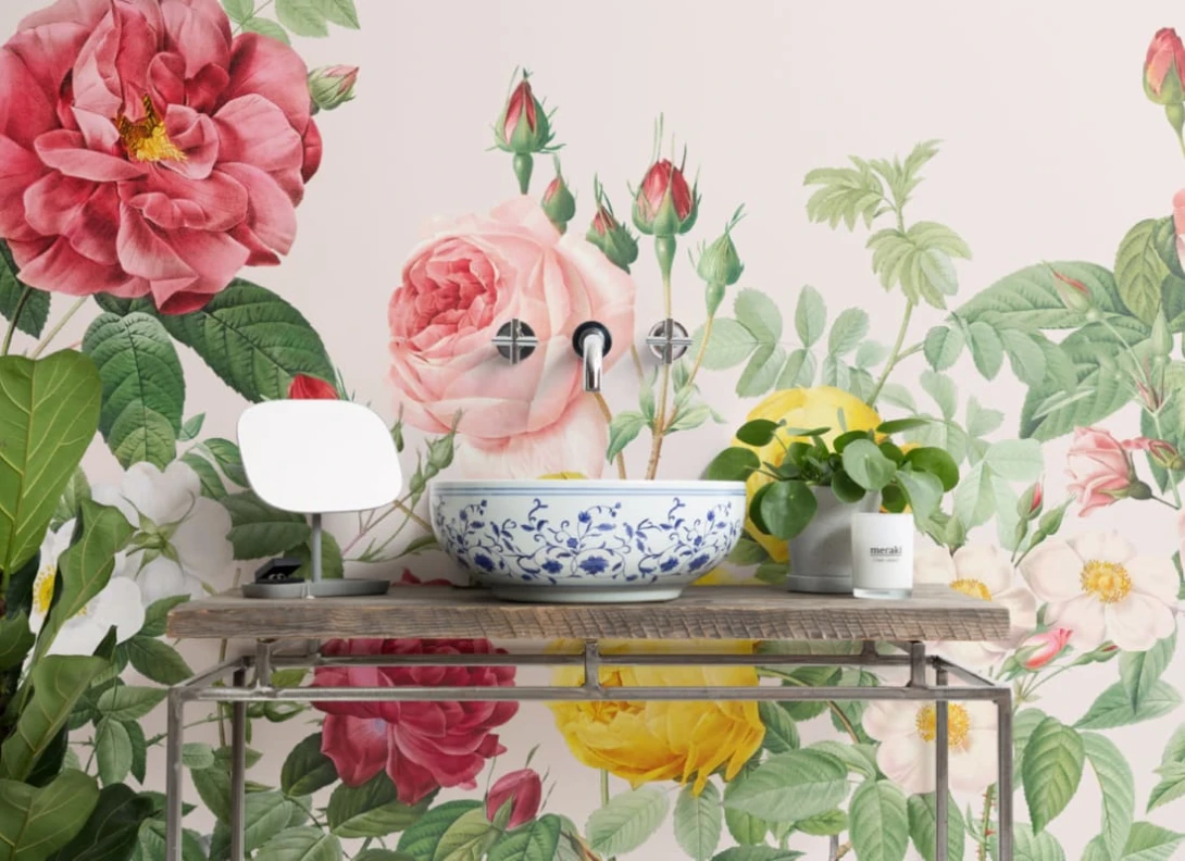 Hovia FL0090MU04W Bagatelle - mural w kwiaty