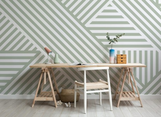 Hovia CM0002GR01W Divert Sage - mural geometryczny wzór