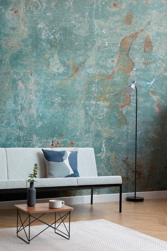 Hovia ME0008BU01W Accent - mural inspirowany utleniającym się metalem