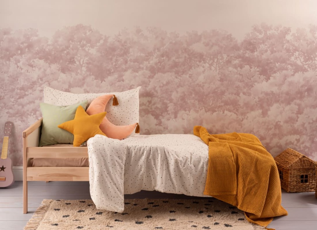 Hovia FO0111PI07W Buttonwood Pink - mural w drzewa