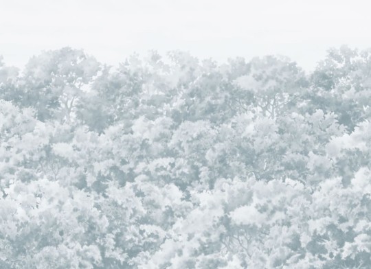 Hovia FO0112BU07W Buttonwood Blue - mural w drzewa