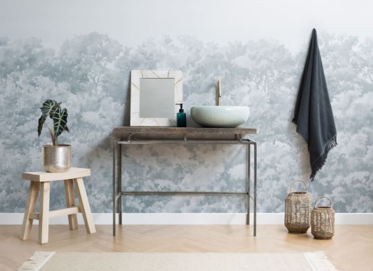 Hovia FO0112BU07W Buttonwood Blue - mural w drzewa