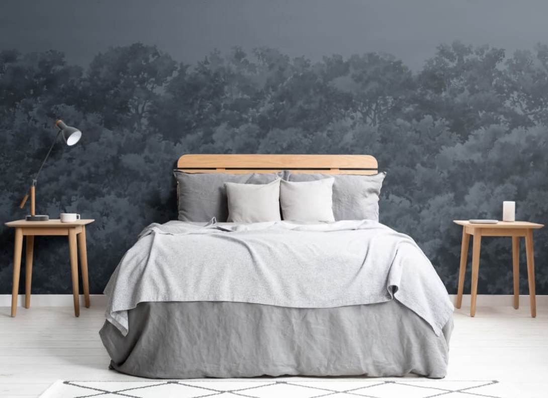 Hovia FO0114BU07W Buttonwood Navy - mural w drzewa