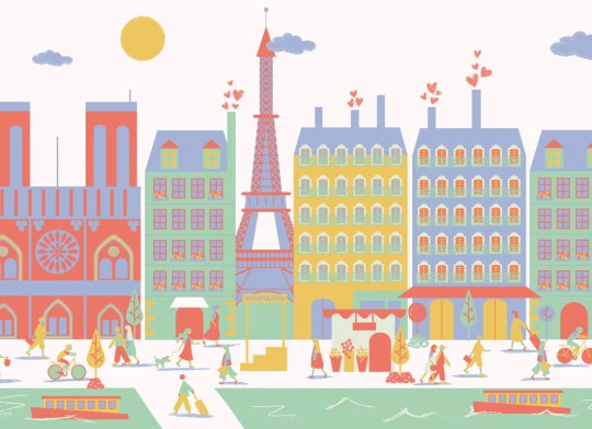 Hovia CH0019MU03W Paris - mural dla dzieci w panoramę Paryża