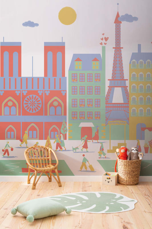 Hovia CH0019MU03W Paris - mural dla dzieci w panoramę Paryża