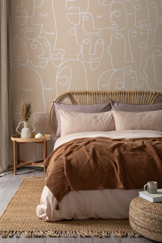 Hovia AB0035NE03W Features Nude - mural w abstrakcyjne twarze