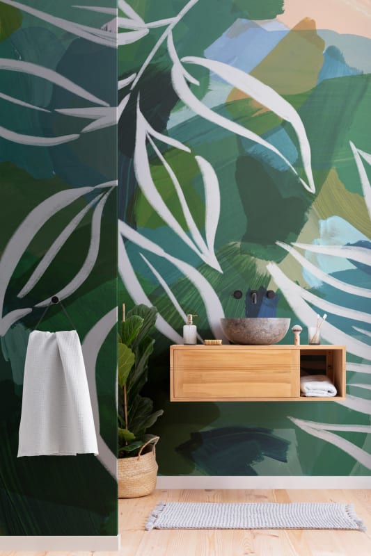 Hovia TR0071MU07W Wilder - mural w abstrakcyjne liście