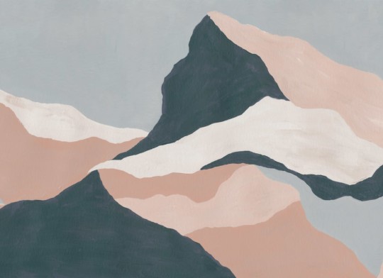 Hovia AB0272BU04W Grande Sassière Peach - mural w górski krajobraz