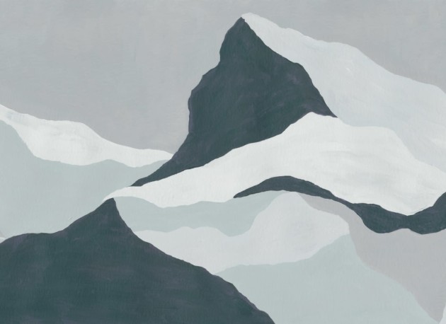 Hovia AB0273BU04W Grande Sassière Blue - mural w górski krajobraz